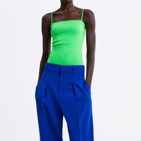 Zara Tops - Zara Neon Green Bodysuit